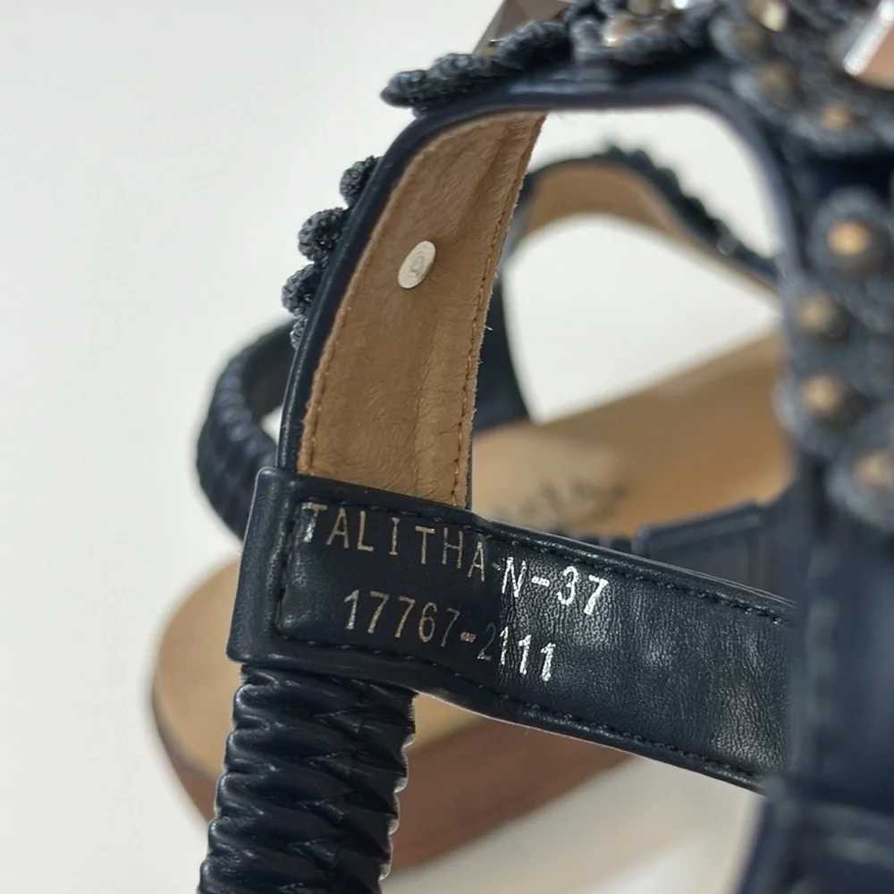 Patrizia by Spring Step Talitha Blue Sandals Size 37(6.5-7)